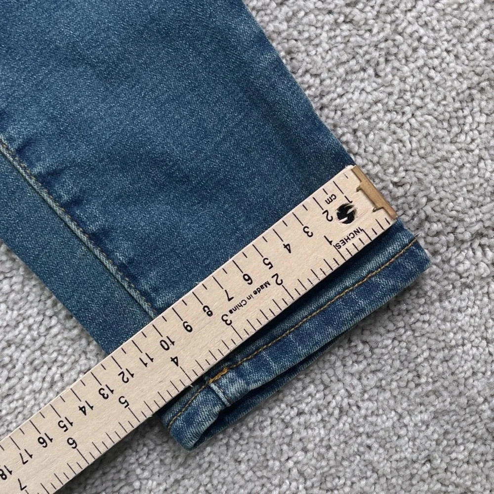 Prana Jeans Womens 4‎ Blue London Slim Low Rise Medium Wash Stretch Denim